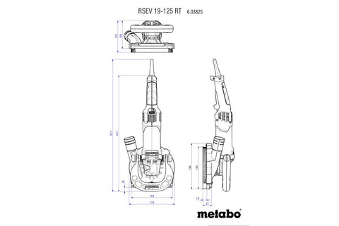 Metabo 603825750 RSEV 19-125 RT 5-In 15-Amp Concrete Renovation Grinder