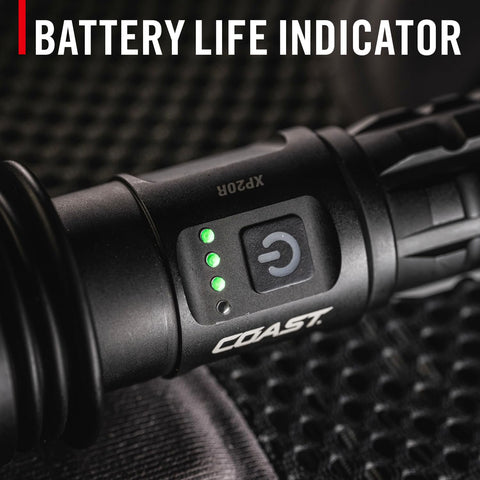 Coast XP20R 4000 Lumen USB-C Rechargeable LED Flashlight Pure Beam Slide Focus