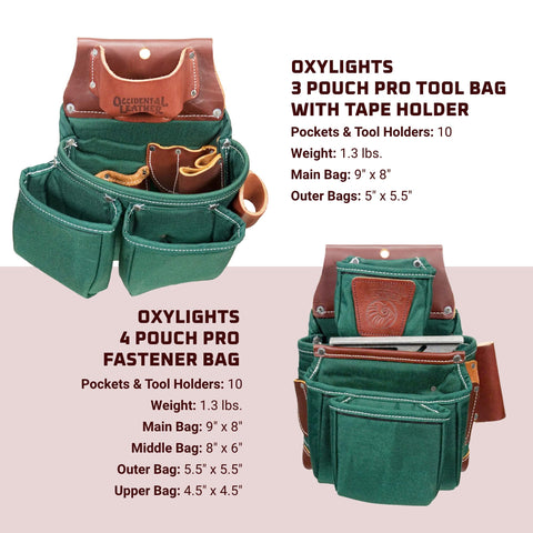 Occidental Leather 8089 SM OxyLights 7 Bag Framer Set