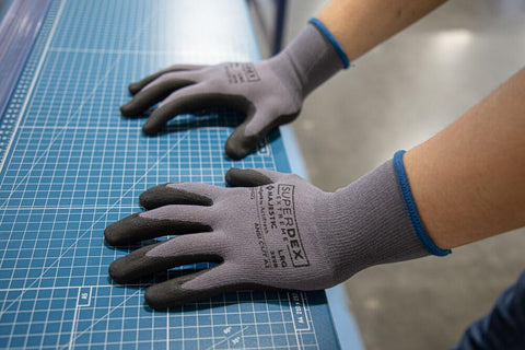 Majestic 3228 Industrial Glove Micro Foam Nitrile Palm Nylon Medium 12PK