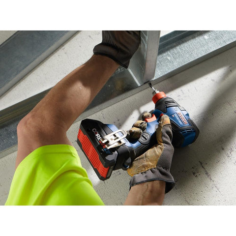 BOSCH GDX18V-1800B12 18V Two-In-One 1/4 In. and 1/2 In. Bit/Socket Impact Driver/Wrench Kit with 2 Ah Standard Power Battery