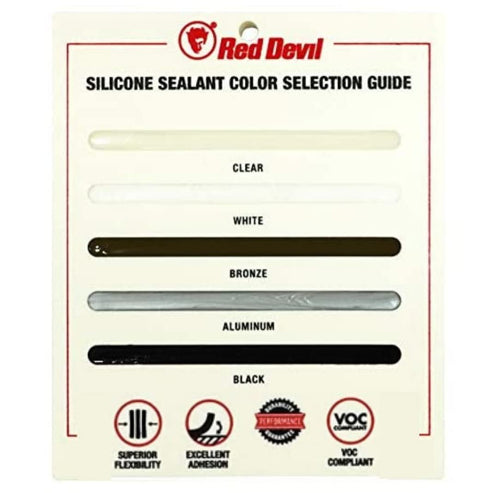 Red Devil 0810 Silicone Sealant Architectural Grade, 2.8 oz, White Pack of 1