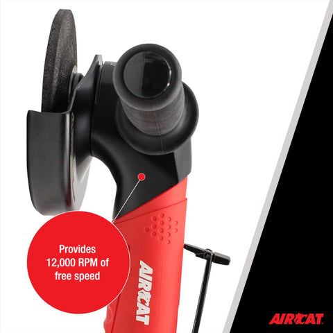 AIRCAT 6380 5" Heavy Duty Pneumatic Angle Grinder 2.3 HP 12,000 RPM Power Tool