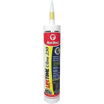 Red Devil 077020 Lifetime Ultra Premium Elastomeric Acrylic Latex Sealant, Almon