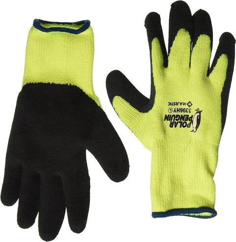 Majestic 3396HY Polar Penguin Winter Hi Vis Yellow Gloves X-Large 12 Pair