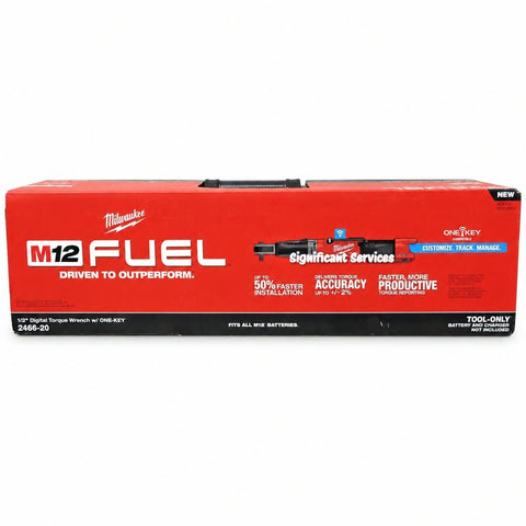 Milwaukee 2466-20 M12 FUEL 12V 1/2" Cordless Digital Torque Wrench with ONE-KEY