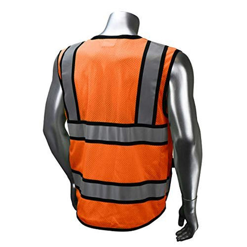 Radians SV65-2ZOM-M Industrial Safety Vest, Orange, Medium, Large