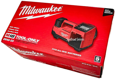 New Milwaukee 2848-20 M18 18V Li-Ion Cordless Battery Tire Inflator Pump