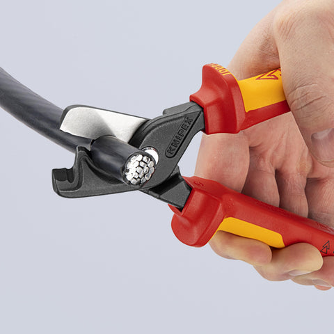 KNIPEX 95 18 225 US StepCut XL Cable Shears 1000V Insulated Electrician Tool