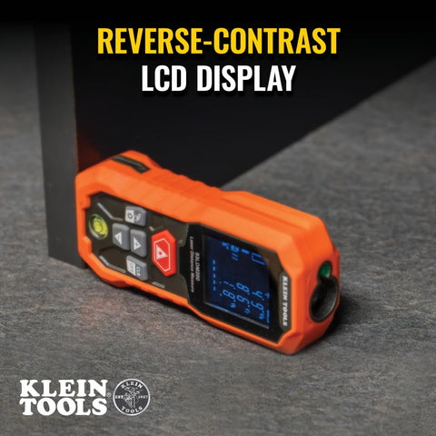 Klein Tools 93LDM200 Green Laser Distance Measure Tool 200-Foot USB Case