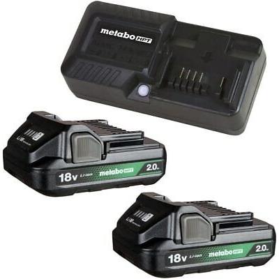 Metabo HPT UC18YKSLS 18V 2-Pack 2.0AH Batteries and Charger Kit