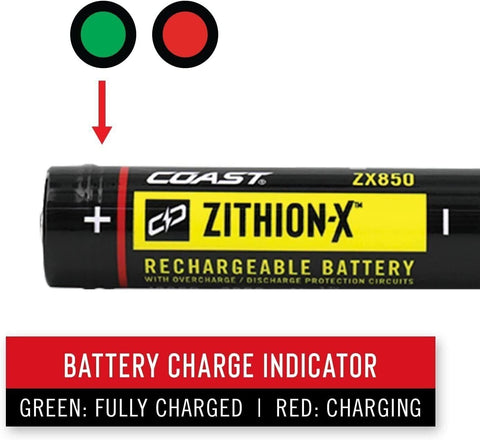 Coast COAST30318 Zithion-X Li-Ion Rechargeable USB-C Battery ZX850 XP9R XPH30R