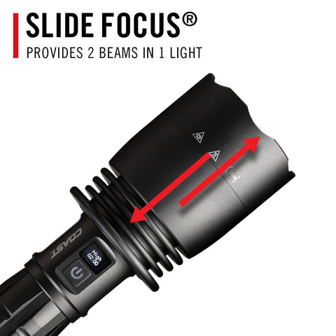 Coast 31074 XP80R 15000 Lumen Rechargeable Power LED Flashlight POWERiQ Display