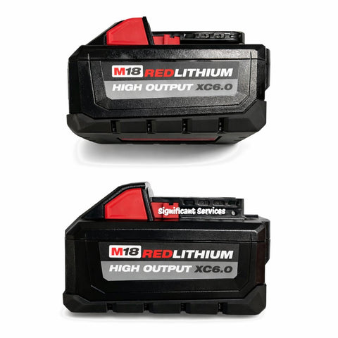 MilwaukeeTool 48-11-1862 M18 Lithium-Ion High Output 6.0Ah Battery Pack (2-Pack)