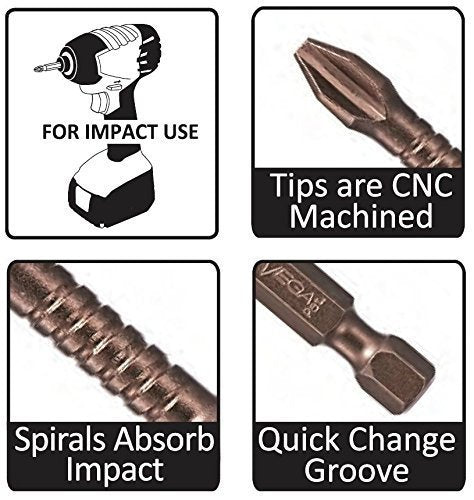 VEGA P150H1064A 5/32" HEX Allen Wrench Impact Driver Bits 5pk