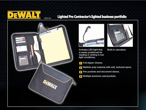 DEWALT DG5142 Pro Contractor's Business Portfolio Flex-Light Calculator...