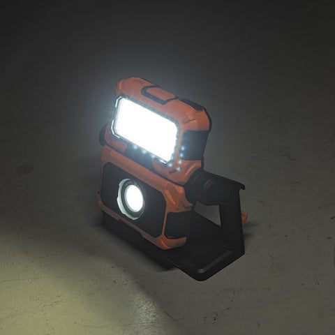 KLEIN TOOLS 56417 Rechargeable LED Work Light, 3000-Lumens, Portable Magnetic Work Light with 6 Modes, 360-Degree Rotation, Compatible with MODbox Rail System
