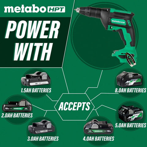 Metabo HPT 18V MultiVolt Cordless Drywall Screw Gun W18DAQ4M