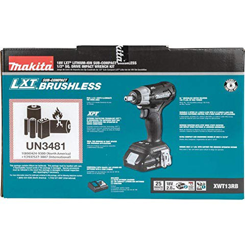 Makita XWT13RB 18V LXT Sub-Compact 1/2" Impact Wrench