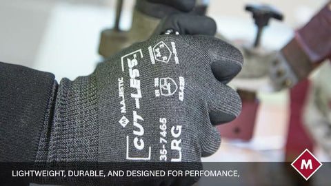 35-7465 Cut-Less Watchdog Glove with Foam Nitrile Palm Coating Black Large