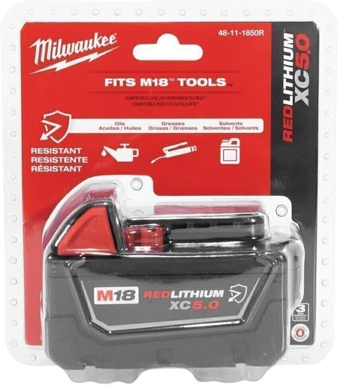 Milwaukee M18 REDLITHIUM 48-11-1850R 18V 5.0 AH Resistant Batteries