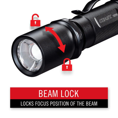 Coast 30778 TX17R Tactical LED Flashlight 1250 Lumen Long Range Spot Flood Beam