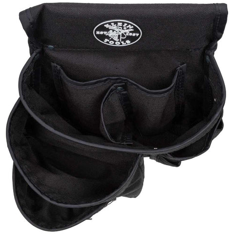 Klein Tools 5700 Tool Pouch, PowerLine Series Utility Pouch Fits Tool Belts up to 2.5-Inch, Strong Rivet Reinforced Stitching, 9-Pocket