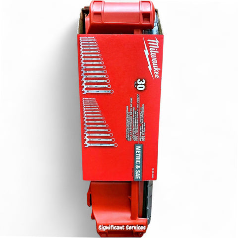 Milwaukee 48-22-9485 30PC Metric SAE Combination Wrench Set PACKOUT Organizer