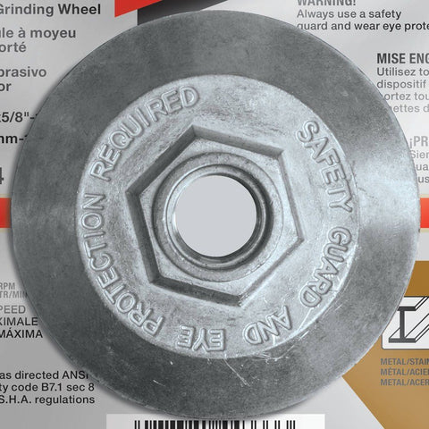 Makita A-96001-25 6" x 1/4" x 5/8-11" Hubbed INOX Grinding Wheel, 36 Grit, 25/pk