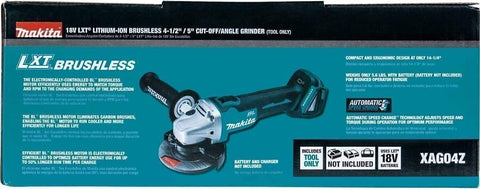 Makita XAG04Z 18V 4 1/2" 5" Brushless Cordless Battery Cut Off Angle Grinder