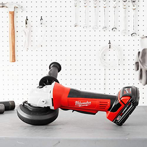 Milwaukee 2680-20 M18 18V Lithium Ion 4 1/2 Inch Cordless Grinder with Burst Resistant Guard and Paddle Switch Design