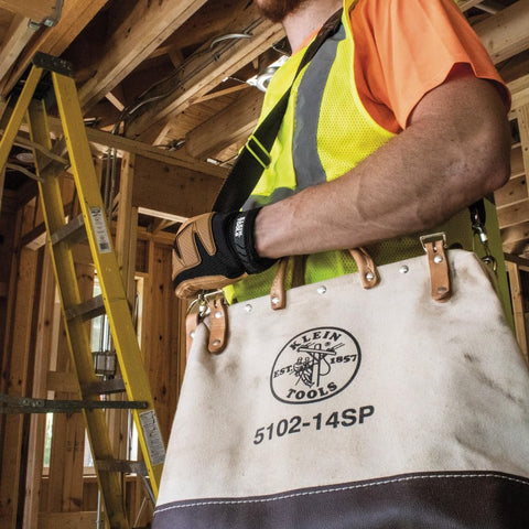 Klein Tools 5102-14SP Tool Bag with Detachable Shoulder Strap 14-Inch, 10 Inside Pockets for Hand Tool Organization