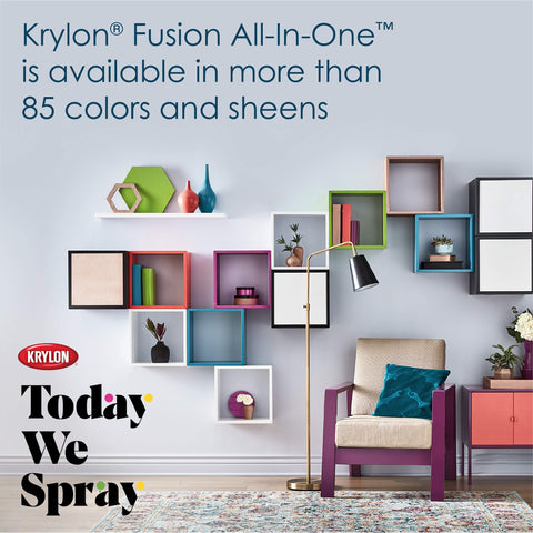 Krylon K02792007 Fusion All-In-One Spray Paint for Indoor/Outdoor Use, Satin...