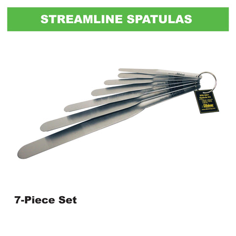 Albion Engineering 958-G01 Streamline Caulk Spatula 7-Piece Set Stainless Steel
