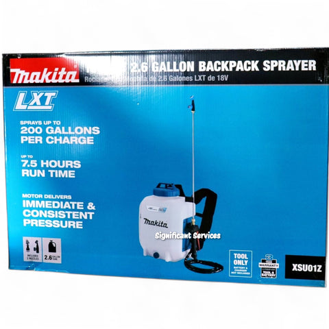 New Makita XSU01Z 18V 18 Volt LXT Li-Ion Cordless 2.6 Gallon Backpack Sprayer