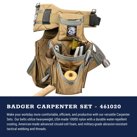 Badger Occidental Leather 461020 XL Sawdust Sage Carpenter Set