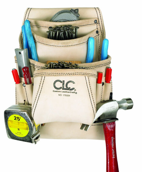 CLC Custom Leathercraft 179354 Carpenter's Nail and Tool Bag Reversed Top...
