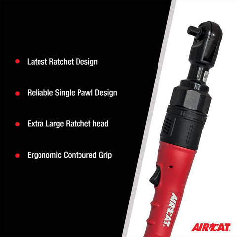 AIRCAT 805HT 3/8" High Torque Ratchet Wrench 180 RPM Pneumatic Air Tool
