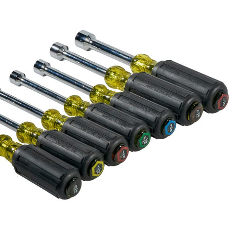 Klein Tools 631 Nut Driver Tool Set 7-Piece Full Hollow Shaft Made in USA