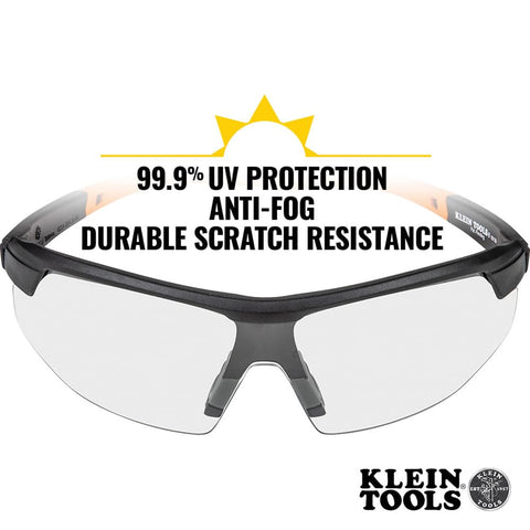 KLEIN TOOLS 60159 Semi Frame Safety Glasses, Clear Lens