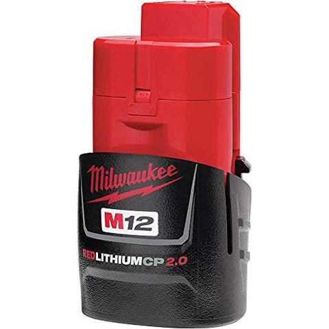 Milwaukee 2552-22 M12 FUEL Brushless Lithium-Ion 1/4 in. Cordless Stubby Impact Wrench Kit with (1) 2 Ah and (1) 4 Ah Batteries