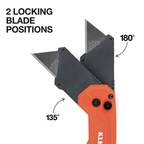 Klein Tools 44307 FlickBlade Utility Knife Quick-Change Grounded Carbon Steel