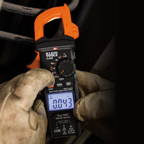 Klein Tools CL800 Digital Clamp Meter TRMS AC/DC LoZ NCVT Temp 1000V 6000 Ct