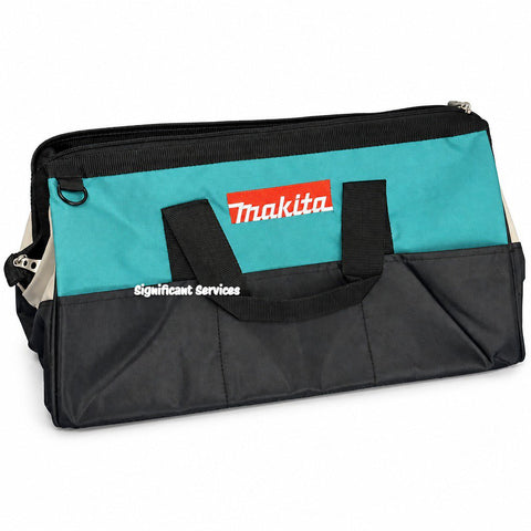 Makita 21" Heavy Duty 10 Pocket Strap Contractor Tool Bag Carry Storage Case