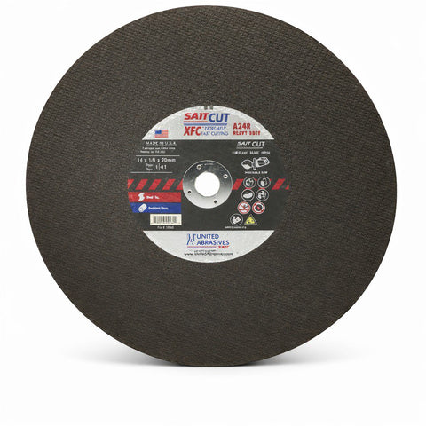 United Abrasives SAIT UA 24160 Cut-Off Wheel 14 x 1/8 x 20mm Type 1 XFC 10-Pack