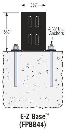 (5 Count) Simpson Strong-Tie FPBB44 E-Z Base