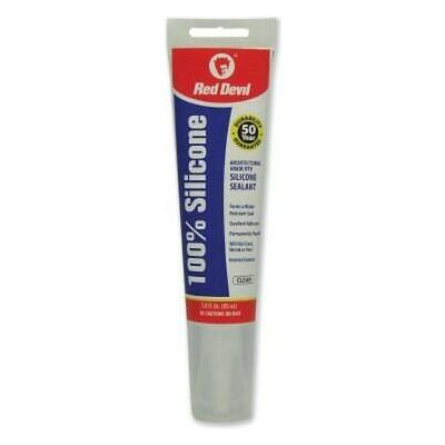 Red Devil 0810 Silicone Sealant Architectural Grade, 2.8 oz, White Pack of 1
