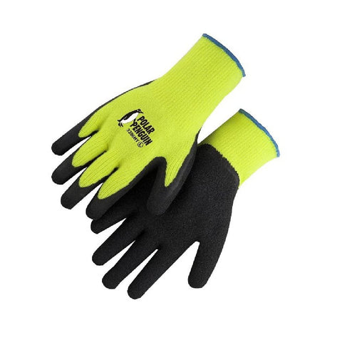 Majestic Polar Penguin 3396HY Winter Hi-Vis Yellow Latex Coated Palm Gloves 12pk