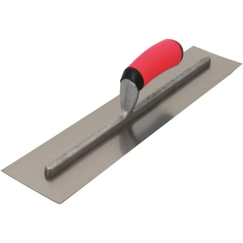 MARSHALLTOWN FT376R QLT Concrete Finishing Trowel, 20 x 4 Inch Carbon Steel Blade, Soft Grip Handle