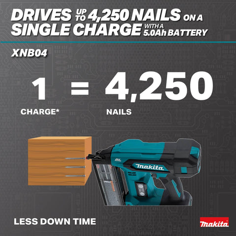 Makita XNB04Z 18V LXT Brushless Cordless 2 in Brad Nailer 18 Gauge Tool Only